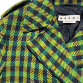 Wool plaid double breasted coat
