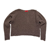 Boucle wool cropped sweater