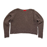 Boucle wool cropped sweater
