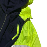 Oversized layered 2in1 windbreaker hoodie