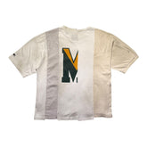 Deconstructed split graphic tee