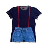 Trompe l'oeil suspender top