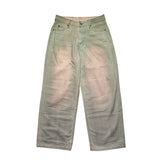 Baggy wide leg washed denim