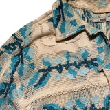 Filet Crochet woven button down