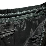 Leather zippered shorts
