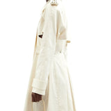 Spike studded anatomical cut out trench coat