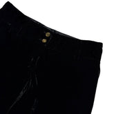 Wide leg Velvet trouser with satin trim