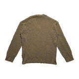 Two tone v neck sweater