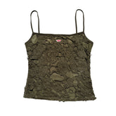 Distressed cropped tank