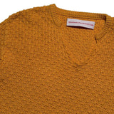Woven knit sweater