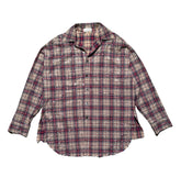 Crystal embellished plaid flannel