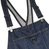 Logo denim overalls