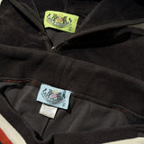 velour cropped jacket and pant set