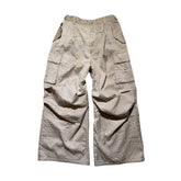 Textured wide leg cargo