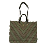 2017 cruise paris-cuba patchwork chevron tote