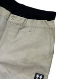 Distressed Zippered wide leg flare baggy cargo