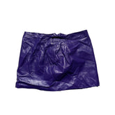 Faux leather ruched skirt