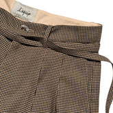 L’equip boyce houndstooth belted wide leg shorts