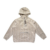 Logo striped graphic windbreaker