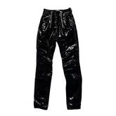 Glossy patent leather pant