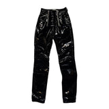 Glossy patent leather pant