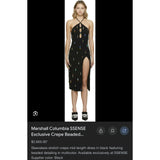 Crepe hand beaded dress