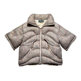 Cropped wave puffer jacket