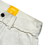 Webbed stitch panel denim