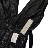 Waxed “body bag” jumpsuit