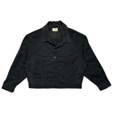 Sixth collection Leather collar nylon trucker jacket