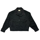 Sixth collection Leather collar nylon trucker jacket