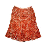 Silk ruffled skirt