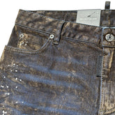 Velvet Gradient flare denim with splatters
