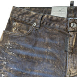 Velvet Gradient flare denim with splatters