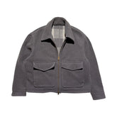 Heavy wool zip front jacket