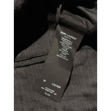 Shawl collar striped silk blend shirt