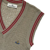 Unisex distressed knit sweater vest