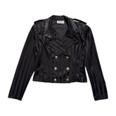 Capacity striped Napoleon cropped blazer