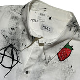 SS25 punk graphic oversized button down