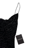 Velvet leopard slit gown