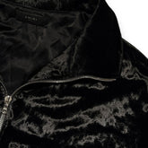 Velvet zip bomber jacket