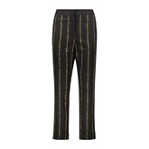 Wool mohair striped trouser