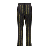 Wool mohair striped trouser