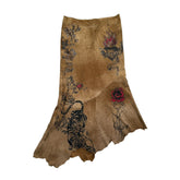 2003 leather tattoo maxi skirt