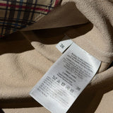 Printed leather check plaid flannel