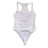 Carbon cutout stretch bodysuit