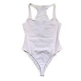 Carbon cutout stretch bodysuit