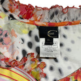 2004 graphic floral set top + skirt