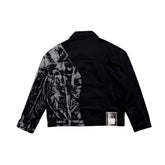 Dyed split denim jacket