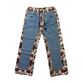 Double paneled dragon print pant